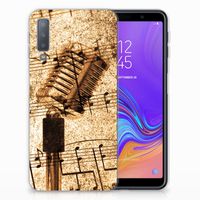 Samsung Galaxy A7 (2018) Siliconen Hoesje met foto Bladmuziek - thumbnail