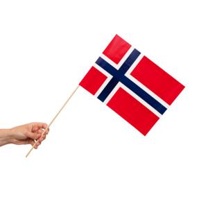 Zwaaivlaggetjes Noorwegen 20x30cm (10st)