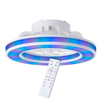 Brilliant Witte plafondventilatorMondello met RGB lamp - G80915/05