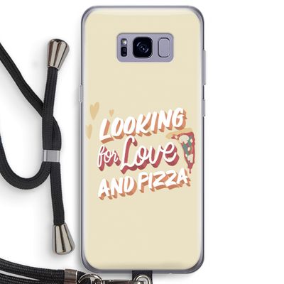 Pizza is the answer: Samsung Galaxy S8 Plus Transparant Hoesje met koord