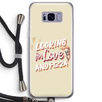 Pizza is the answer: Samsung Galaxy S8 Plus Transparant Hoesje met koord