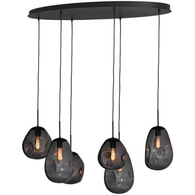 Masterlight HanglampLava Oval 6x smoke glas - 2764-05-130-50-60522