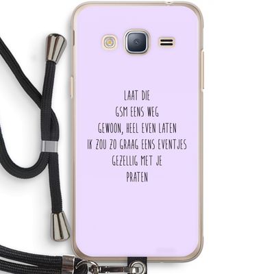 GSM: Samsung Galaxy J3 (2016) Transparant Hoesje met koord