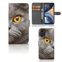 Telefoonhoesje | Met pasjeshouder | Motorola Moto G22 Britse Korthaar Telefoonhoesje | Met pasjeshouder | Motorola Moto G22 Britse Korthaar