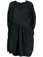 Cecilie Bahnsen robe portefeuille Amalie à design plissé - Noir