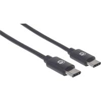 Manhattan USB-kabel USB 2.0 USB-C stekker 3.00 m Zwart 354882 - thumbnail