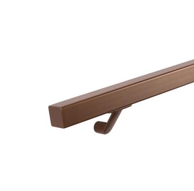 Vierkante trapleuning brons 40x40 mm - per meter