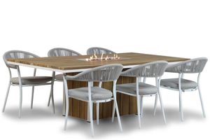 Santika Vivian/Seaside 220 cm dining tuinset 7-delig