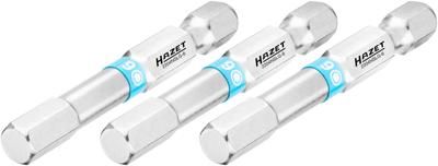 HAZET Bit 2204NSLG-6/3 · 1/4 inch (6,3 mm) zeskant massief · Binnen-zeskant-profiel · 3-delig · SW 6 mm