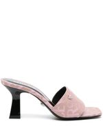 Versace mules Allover 80 mm à logo en jacquard - Rose - thumbnail