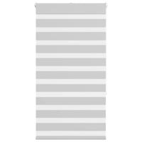 Zebra rolgordijn 90x150 cm stofbreedte 85,9 cm lichtgrijs