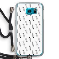 Pluimen: Samsung Galaxy S6 Transparant Hoesje met koord