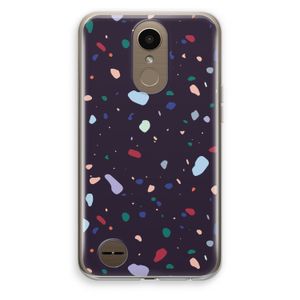 Dark Rounded Terrazzo: LG K10 (2017) Transparant Hoesje