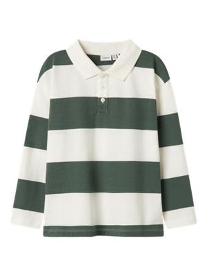 Name it winter polo t-shirt jongens - wit - relaxed fit - NkmNutiva