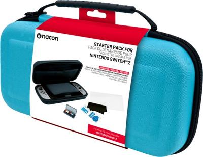 Nacon Nintendo Switch 2 Starter Pack + Screenprotector + Gamecardhoes (Blauw)