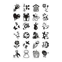 Creativ Company Silicone stempels, kleine lieve groetjes, vel 11x15,5 cm, 1 vel