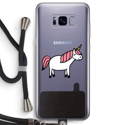 Eenhoorn: Samsung Galaxy S8 Plus Transparant Hoesje met koord