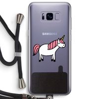 Eenhoorn: Samsung Galaxy S8 Plus Transparant Hoesje met koord