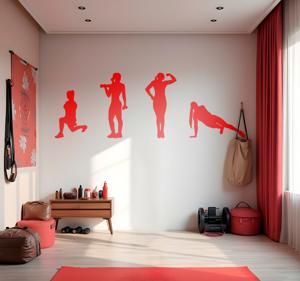 Sterke vrouwen fitness sport sticker