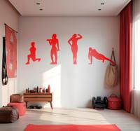 Sterke vrouwen fitness sport sticker