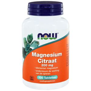 NOW Magnesium citraat 200 mg (100 tab)