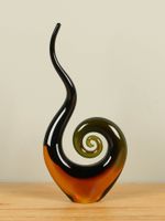 Glazen object bruin/zwart, 35 cm, B020