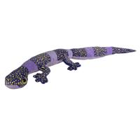 Nature Planet Knuffeldier Gekko Hagedis - pluche stof - premium knuffels - paars/zwart - 112 cm