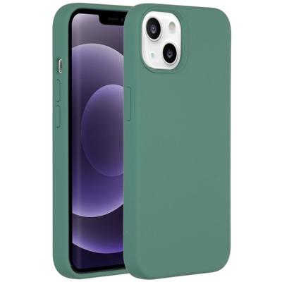 Accezz Liquid Silicone voor Apple iPhone 13 Telefoonhoesje Groen