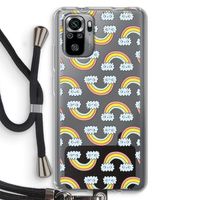 Regenboog: Xiaomi Redmi Note 10S Transparant Hoesje met koord