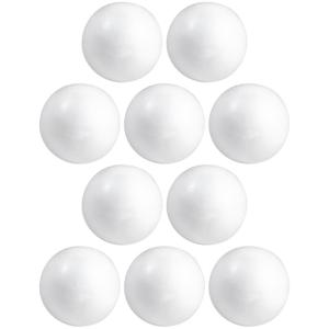 Piepschuim bollen/ballen - 10x st - D3 cm - wit - styropor - hobby figuren
