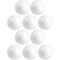 Piepschuim bollen/ballen - 10x st - D3 cm - wit - styropor - hobby figuren