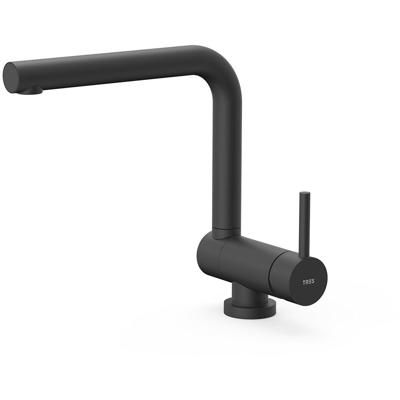 Keukenkraan Tres Top | Opbouw | 360° Draaibaar | Mengkraan | 1-hendel | Rond | Zwart mat