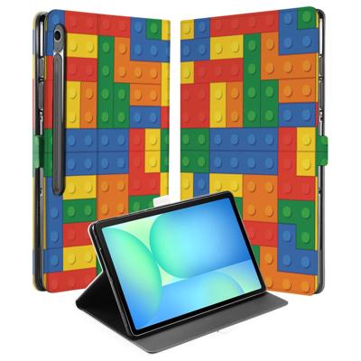 Blokken Book Case Hoesje met Standaard Samsung Galaxy Tab S10 FE Plus Blokken Book Case Hoesje met Standaard Samsung Galaxy Tab S10 FE Plus