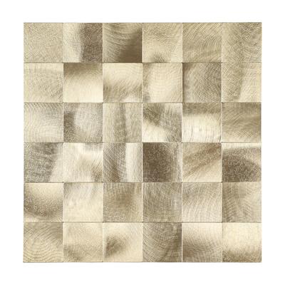 Mozaïek Isodeco Steenstrip Blok Vierkant Zelfklevend 30.5x30.5 cm Licht Goud Isodeco