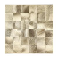 Mozaïek Isodeco Steenstrip Blok Vierkant Zelfklevend 30.5x30.5 cm Licht Goud Isodeco