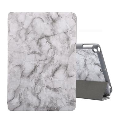 Voor iPad 10 2 inch marmer textuur patroon horizontale Flip lederen draagtas met drie-vouwen houder & Pensleuf & slaap/Wake-up functie (zwart grijs)