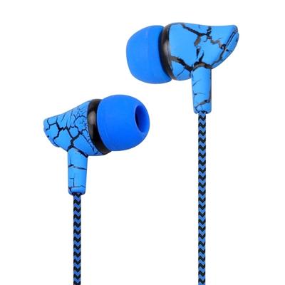 3.5 mm Jack crack oortelefoon bedrade headset Super bass geluid hoofdtelefoon Earbud met mic voor mobiele telefoon Samsung Xiaomi MP3 4 (blauw)