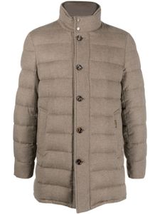 Moorer high-neck padded coat - Marron