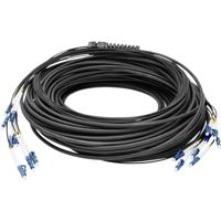 Digitus DK-2A338U050BK-BBB Glasvezel Optische vezel Aansluitkabel 50 m Zwart [8x LC-/UPC-stekker - 8x LC-/UPC-stekker] 9/125 µ Singlemode OS2