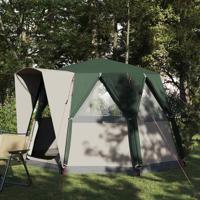 VidaXL Huisje tent met dak met opslag groen en wit 320 x 320 x 203 cm