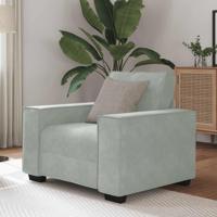Fauteuil 60 cm fluweel lichtgrijs Fauteuil 60 cm fluweel lichtgrijs