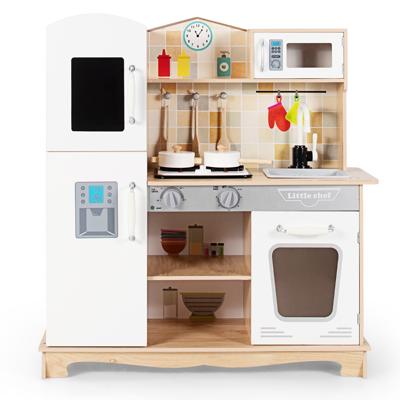 Kinderspeelset voor De Keuken Speelgoed voor Namaakkoken met Realistisch Licht en Geluid Magnetron en Kraan voor Kinderen van 3-7 Jaar
