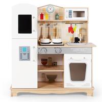 Kinderspeelset voor De Keuken Speelgoed voor Namaakkoken met Realistisch Licht en Geluid Magnetron en Kraan voor Kinderen van 3-7 Jaar