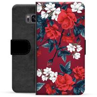 Samsung Galaxy S8 Premium Wallet Hoesje - Vintage Bloemen