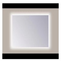 Spiegel Sanicare Q-Mirrors 85x60 cm PP-Geslepen Vierkant Met Rondom LED Cold White en Afstandsbediening incl. ophangmateriaal - thumbnail