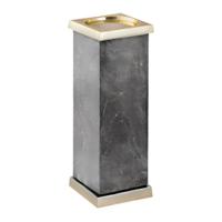 PTMD kaarsenhouder alanna marmer zwart/goudkleurig 28,5 cm | 2 stuks