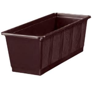 Plantenbak/bloembak - bruin - rechthoekig - 60 x 17,5 x 14,5 cm