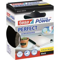 tesa PERFECT 56343-00034-03 Textieltape tesa extra Power Zwart (l x b) 2.75 m x 38 mm 1 stuk(s) - thumbnail