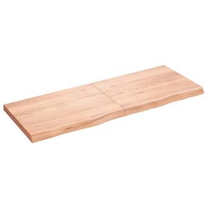 vidaXL Tafelblad 160x60x(2-6)cm behandeld massief eikenhout lichtbruin