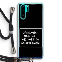 Schotelvod: Huawei P30 Pro Transparant Hoesje met koord